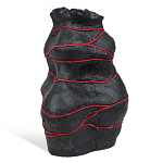 Ваза с красным кожаным жгутом "Красной нитью" варинант исполнения - 1 | Loft Concept в Твери