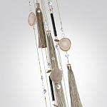 Люстра подвесная с 8-ю шарообразными плафонами из белого стекла с подвесками из камня и кисточками Agatelle варинант исполнения - 7 | Loft Concept в Твери