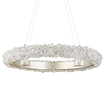 Люстра светодиодная фактурная в форме кольца Amber Crystal варинант исполнения - 3 | Loft Concept в Твери