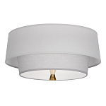 Потолочный светильник круглый серый с тканевым абажуром Ground Gray варинант исполнения - 1 | Loft Concept в Твери