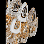 Люстра с многослойными белыми и прозрачными подвесками Character Chandelier варинант исполнения - 2 | Loft Concept в Твери