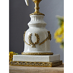 Подсвечник белый Попугай из фарфора с бронзовыми элементами Eden Garden варинант исполнения - 5 | Loft Concept в Твери