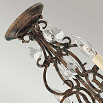 Люстра бронзового цвета с 4-мя лампами и подвесками из оптического стекла в классическом стиле Feiss варинант исполнения - 8 | Loft Concept в Твери