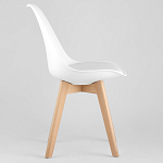 Стул с основой из пластика и мягким сиденьем Arvika White варинант исполнения - 3 | Loft Concept в Твери