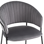 Стул в велюре серого цвета Horizon варинант исполнения - 6 | Loft Concept в Твери