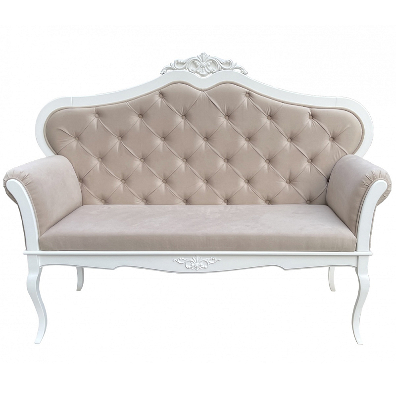 Диван в стиле прованс Montmartre Provence Sofa Beige White Белый Бежевый Диван в стиле прованс Montmartre Provence Sofa Beige White Белый Бежевый в Твери | Loft Concept