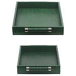 Комплект из двух прямоугольных подносов зеленого цвета Serpent варинант исполнения - 3 | Loft Concept в Твери