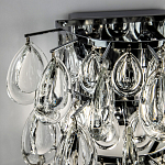 Бра с хрустальными подвесками в виде капель Antoine Crystal Drops Chrome Wall Lamp варинант исполнения - 2 | Loft Concept в Твери