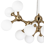 Люстра с плафонами из стеклянных шаров Pearls Suspension Brass Chandelier варинант исполнения - 3 | Loft Concept в Твери