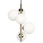 Подвесной светильник с 5-ю белыми шарообразными плафонами Bubble Chandelier варинант исполнения - 3 | Loft Concept в Твери