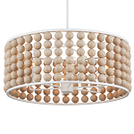 Люстра в форме цилиндра с вставками из деревянных бусин Wooden Beads варинант исполнения - 2 | Loft Concept в Твери