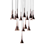 Люстра светодиодная с акриловыми конусообразными плафономи розовое золото Astra 60   варинант исполнения - 1 | Loft Concept в Твери