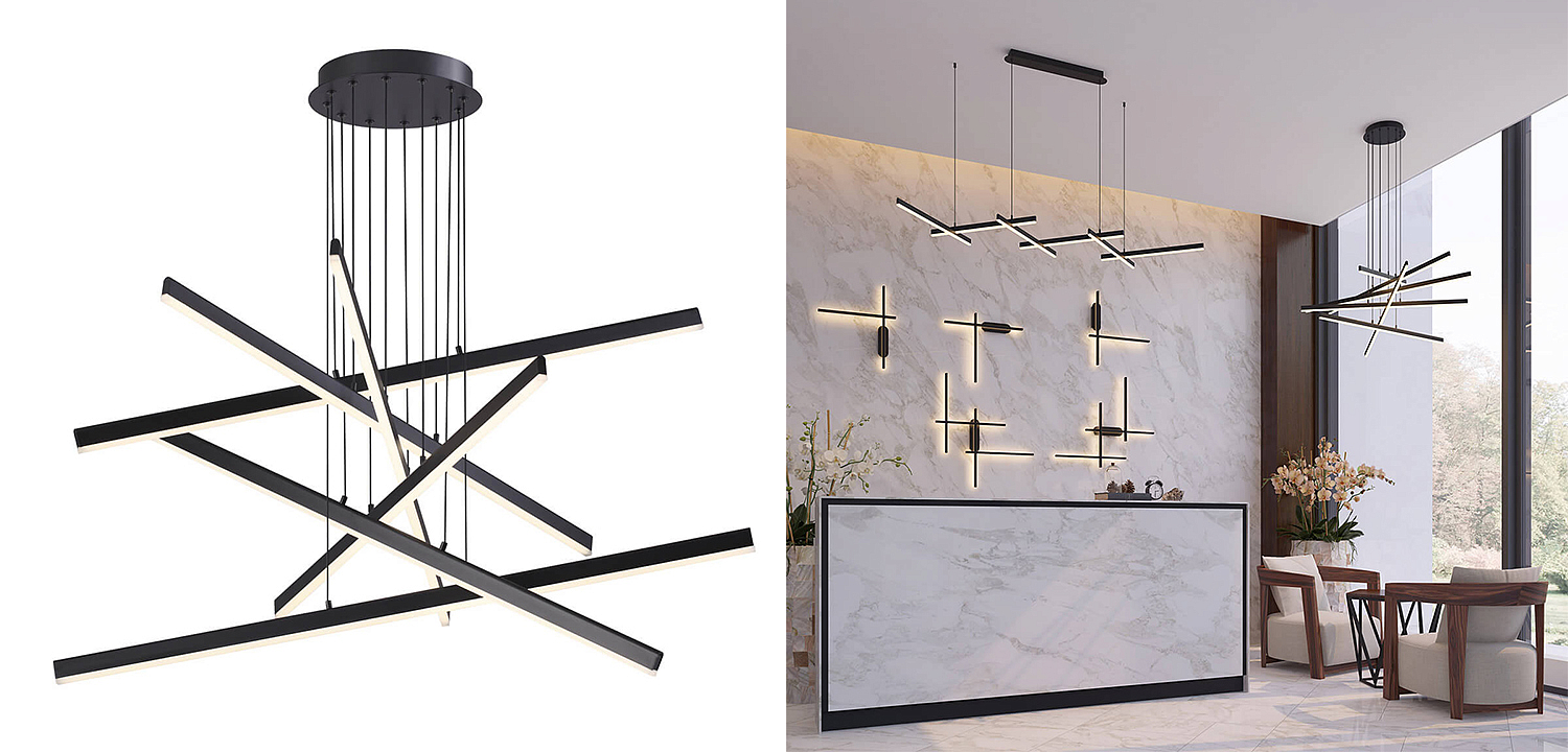 Люстра Rolf Six Black Lines Chandelier Люстра Rolf Six Black Lines Chandelier - Loft-Concept в Твери