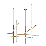 Люстра с 8-ю пересекающимися цилиндрическими плафонами на тонких тросах Trumpet tube варинант исполнения - 6 | Loft Concept в Твери