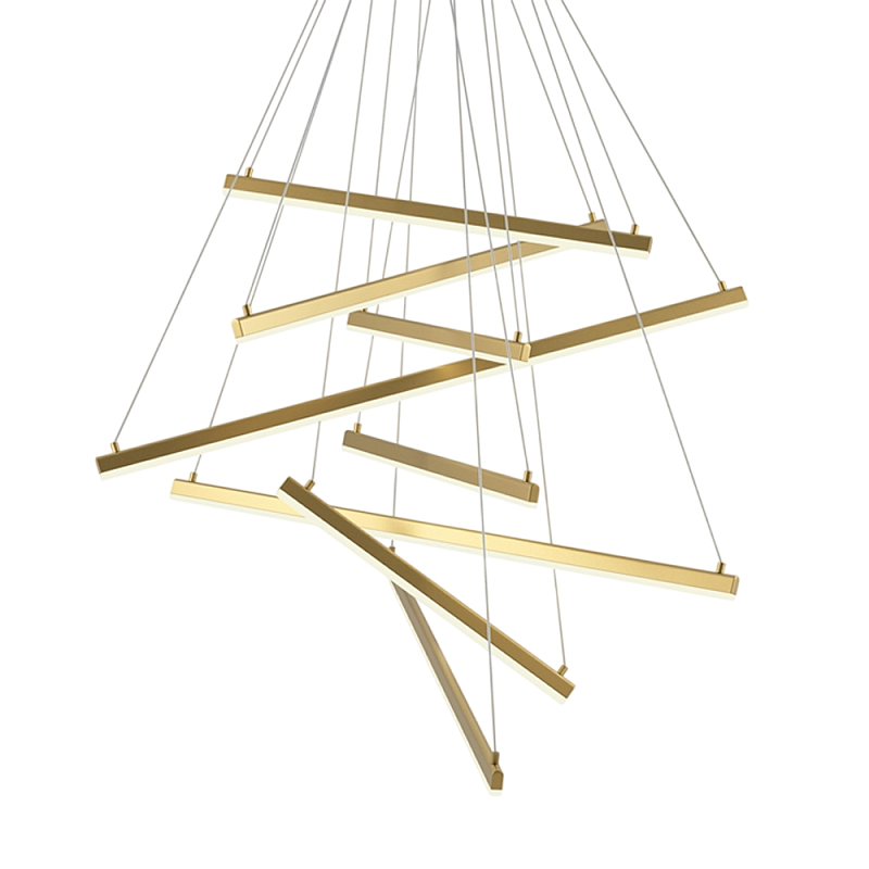 Люстра подвесная Line 2600-3500К 90Вт Золотой в Твери | Loft Concept 