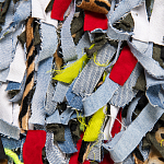 Ковер прямоугольный разноцветный из джинсовой одежды Zero Waste варинант исполнения - 3 | Loft Concept в Твери