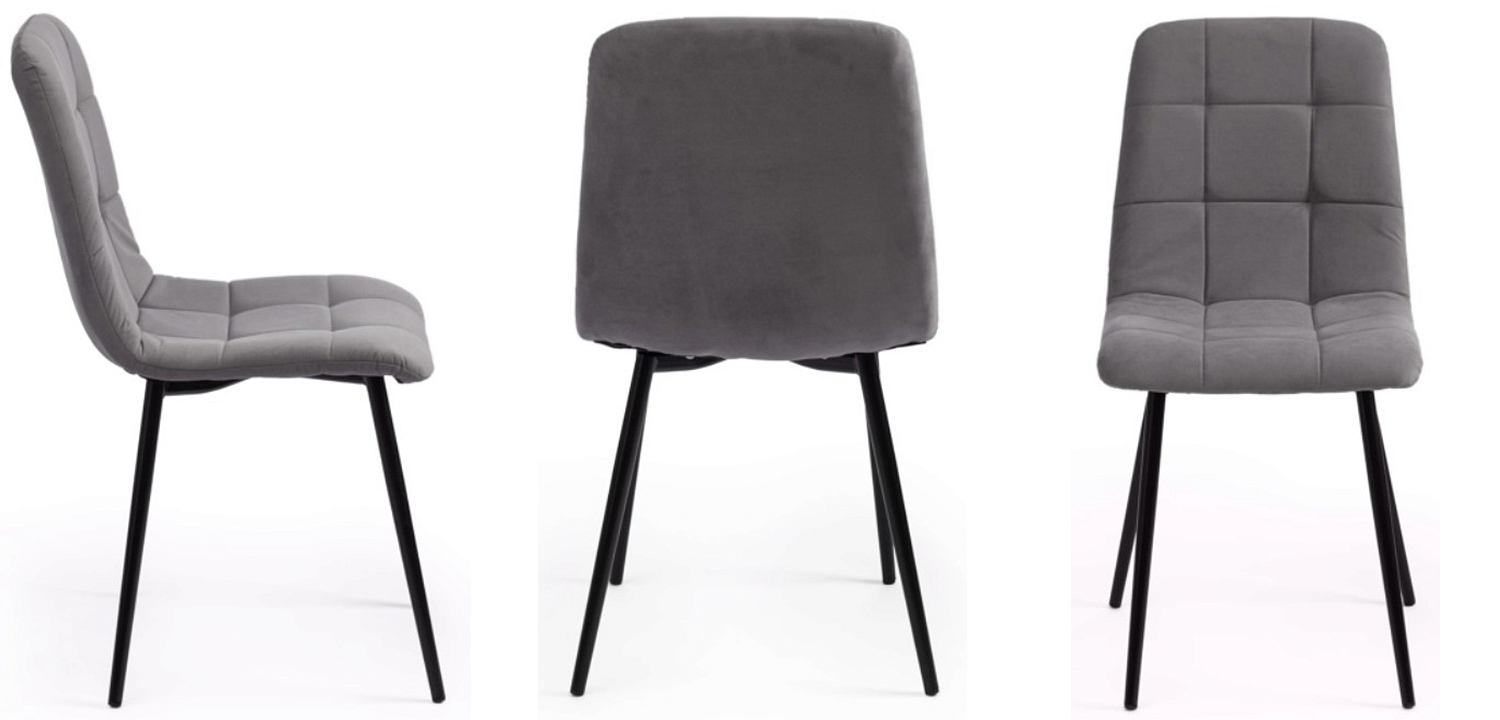 Стул Nancy Velour Grey Chair Стул Nancy Velour Grey Chair - Loft-Concept в Твери