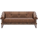 Трехместный диван Duncan винтажная коричневая кожа варинант исполнения - 1 | Loft Concept в Твери