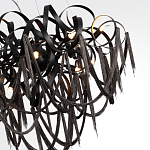 Люстра подвесная с объемной композицией из скрученных лент и металлических цепочек Atlantis Chain варинант исполнения - 5 | Loft Concept в Твери