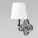 Бра с белым текстильным абажуром и фигурным основанием с зеркальной вставкой Vitorino варинант исполнения - 8 | Loft Concept в Твери
