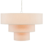 Люстра круглая трехъярусная с тканевыми абажурами Light Soft Glow варинант исполнения - 1 | Loft Concept в Твери