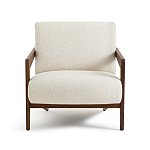 Кресло с обивкой из белого букле Armchair White Boucle варинант исполнения - 4 | Loft Concept в Твери