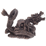 Декоративная статуэтка Дракон Fuzanglong Dragon Dark Bronze Statuette варинант исполнения - 1 | Loft Concept в Твери