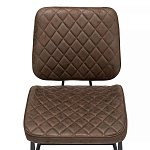 Стул с темно-коричневой обивкой из экокожи Benderson варинант исполнения - 5 | Loft Concept в Твери