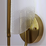 Бра с изогнутым рельефным плафоном Textured Glass варинант исполнения - 4 | Loft Concept в Твери