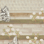 Обои ручная роспись The Art of Learning and Steps for the Flowers by Teo Yang Original colourway on Icefield India tea paper варинант исполнения - 1 | Loft Concept в Твери