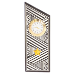 Часы подарочные настольные в виде погона Генерала из натурального камня Змеевик Silver Military Clock варинант исполнения - 7 | Loft Concept в Твери