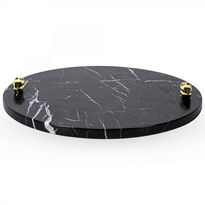 Поднос ACOLYTE ENTERTAINING PLATTER MARBLE & BRONZE Черный Поднос ACOLYTE ENTERTAINING PLATTER MARBLE & BRONZE Черный в Твери | Loft Concept