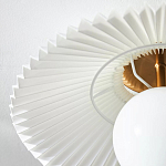 Потолочный светильник с белым плиссированным абажуром Headquarters варинант исполнения - 4 | Loft Concept в Твери