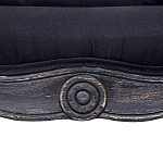 Кресло низкое в стиле прованс Черный Лен Louis French Armchair  варинант исполнения - 5 | Loft Concept в Твери