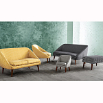 Кресло желтое с принтом Pauley Yellow Armchair варинант исполнения - 4 | Loft Concept в Твери