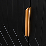 Комод черный округлой формы с рельефным фасадом Black Cut варинант исполнения - 3 | Loft Concept в Твери