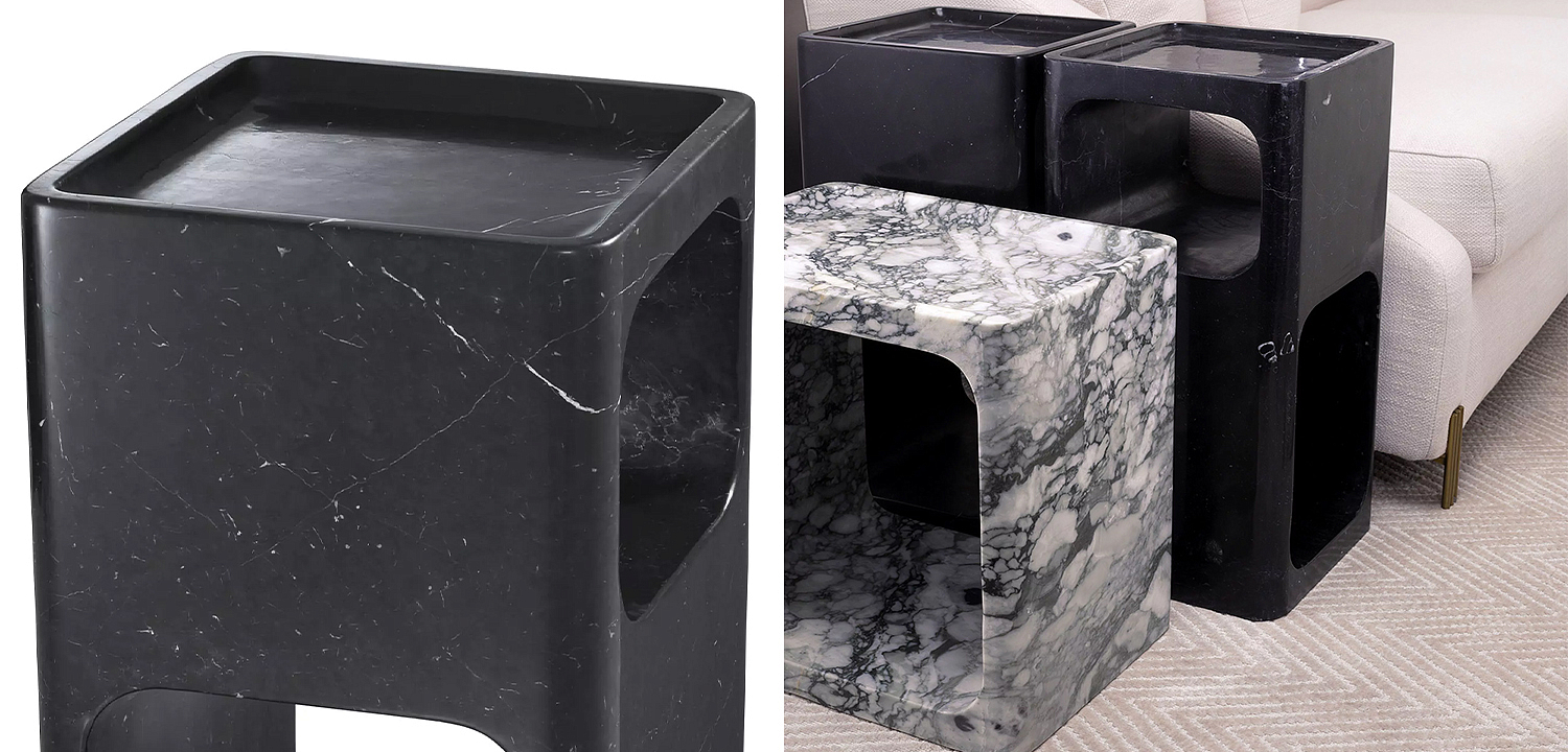 Приставной стол Eichholtz Side Table Adler Black Marble - Loft-Concept в Твери