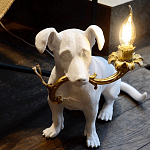 Настольная лампа в виде щенка Puppy White Table Lamp варинант исполнения - 5 | Loft Concept в Твери