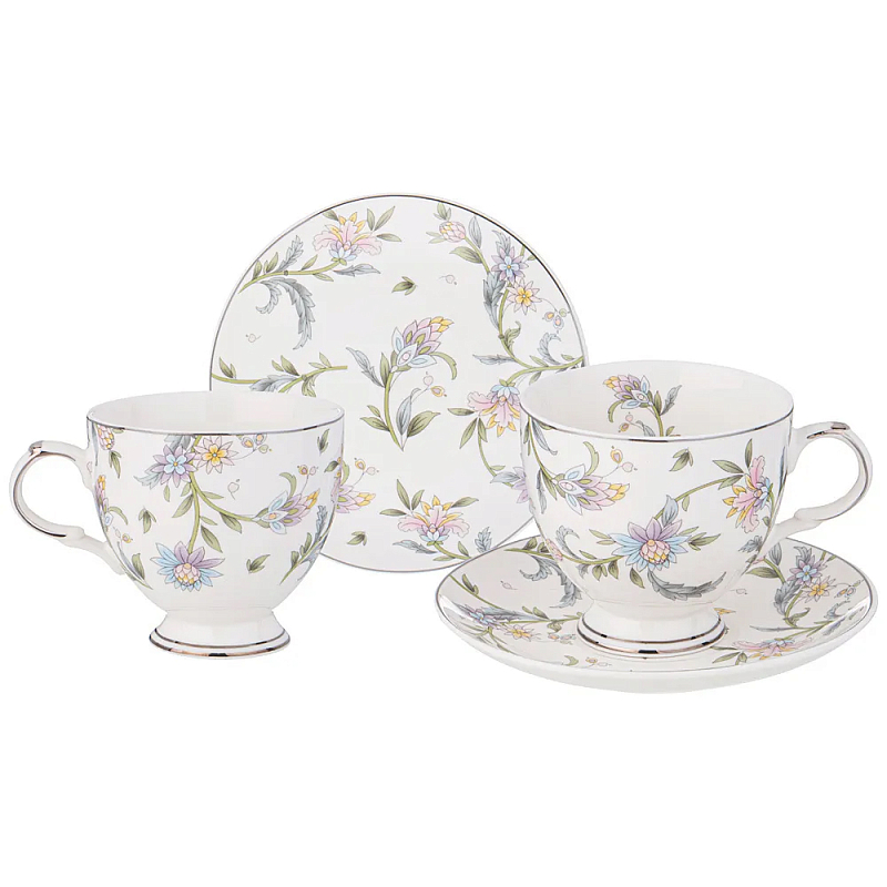 Чайный сервиз из фарфора на 2 персоны 4 предмета Tea Flower Set Мульти Чайный сервиз из фарфора на 2 персоны 4 предмета Tea Flower Set Мульти в Твери | Loft Concept