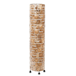 Торшер из перламутра на металлическом каркасе Indonesian Cylinder 2 варинант исполнения - 1 | Loft Concept в Твери