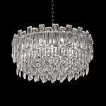 Круглая люстра с хрустальными подвесками на серебряном каркасе Gorgeous Crystal Light варинант исполнения - 5 | Loft Concept в Твери