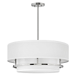 Потолочный светильник с двухслойным белым текстильным абажуром Hinkley варинант исполнения - 9 | Loft Concept в Твери