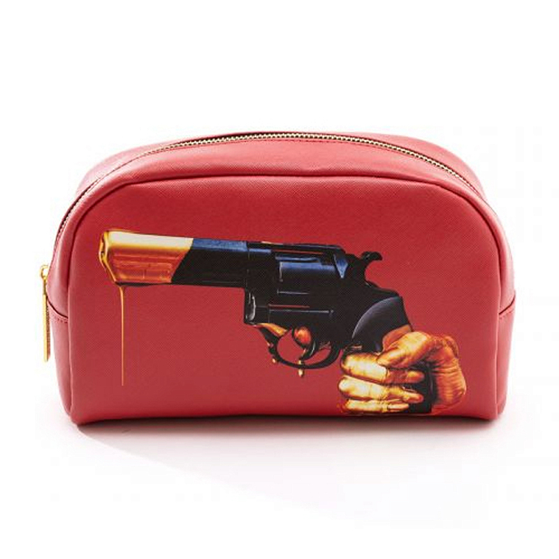 Косметичка Seletti Revolver 2 Черный Красный Бежевый Косметичка Seletti Revolver 2 Черный Красный Бежевый в Твери | Loft Concept