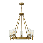  Люстра с 5-ю цилиндрическими плафонами из стекла с пузырьками Hinkley варинант исполнения - 8 | Loft Concept в Твери