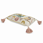 Чехол на подушку с кисточками и вышивкой птиц Ethnic mix Birds Rect варинант исполнения - 1 | Loft Concept в Твери