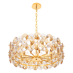 Люстра круглая золотого цвета с круглыми хрустальным элементами Solyria варинант исполнения - 5 | Loft Concept в Твери