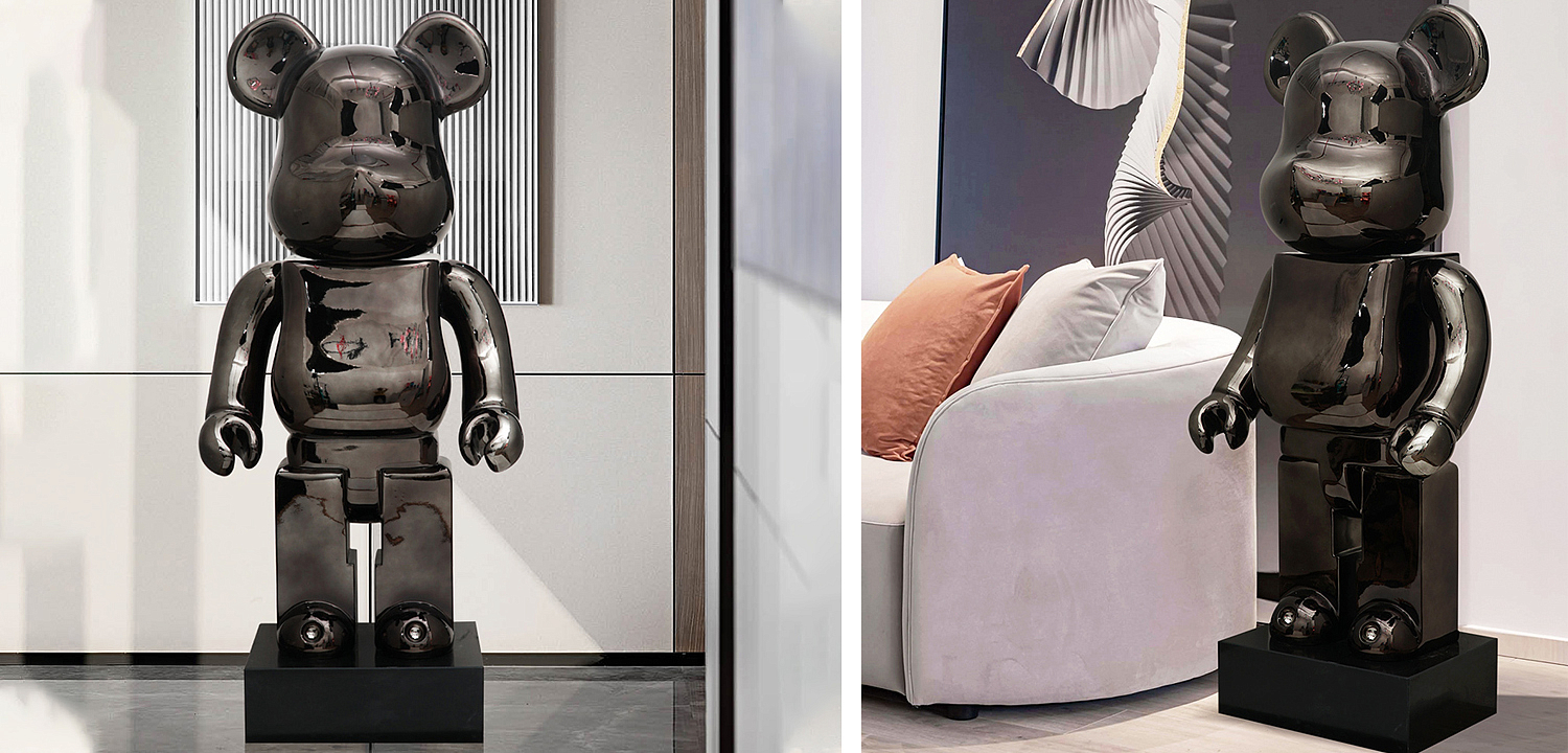 Статуэтка Bearbrick Black on stand Статуэтка Bearbrick Black on stand - Loft-Concept в Твери