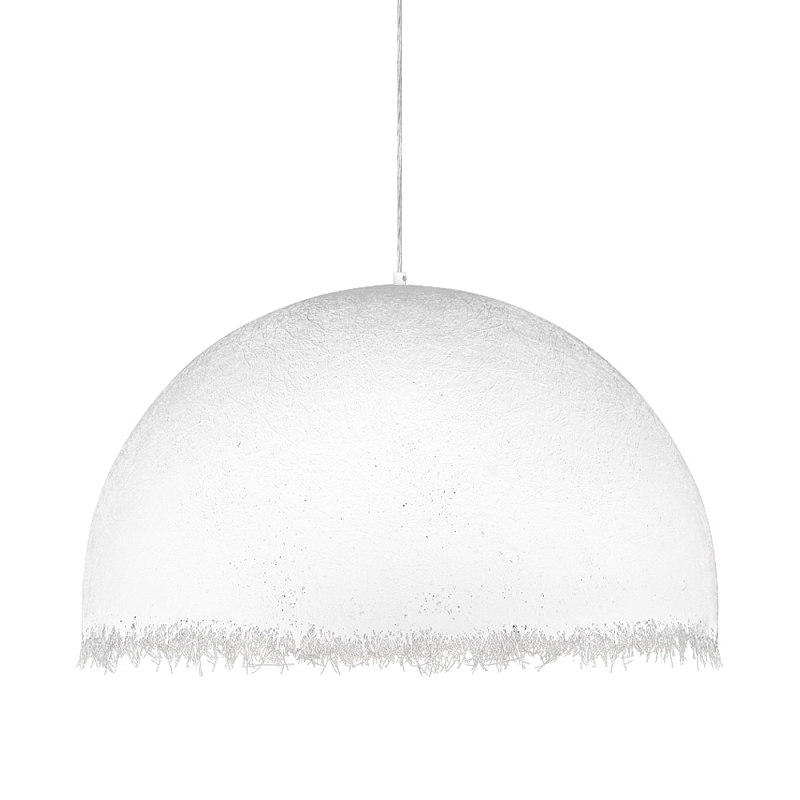 Подвесной светильник в форме купола белого цвета с ажурной бахромой Tactile Line Белый в Твери | Loft Concept 