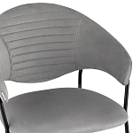 Серый стул с обивкой из искусственной замши Alexis варинант исполнения - 6 | Loft Concept в Твери