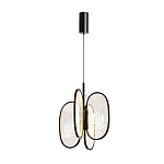 Люстра с гравировкой на акриловых плафонах Gravyura Black D 33 см варинант исполнения - 2 | Loft Concept в Твери